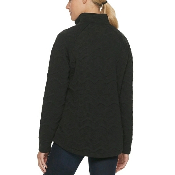 ZeroXposur Bailey Black Textured Knit Lightweight Sweatshirt Size XL NWT - Picture 2 of 8
